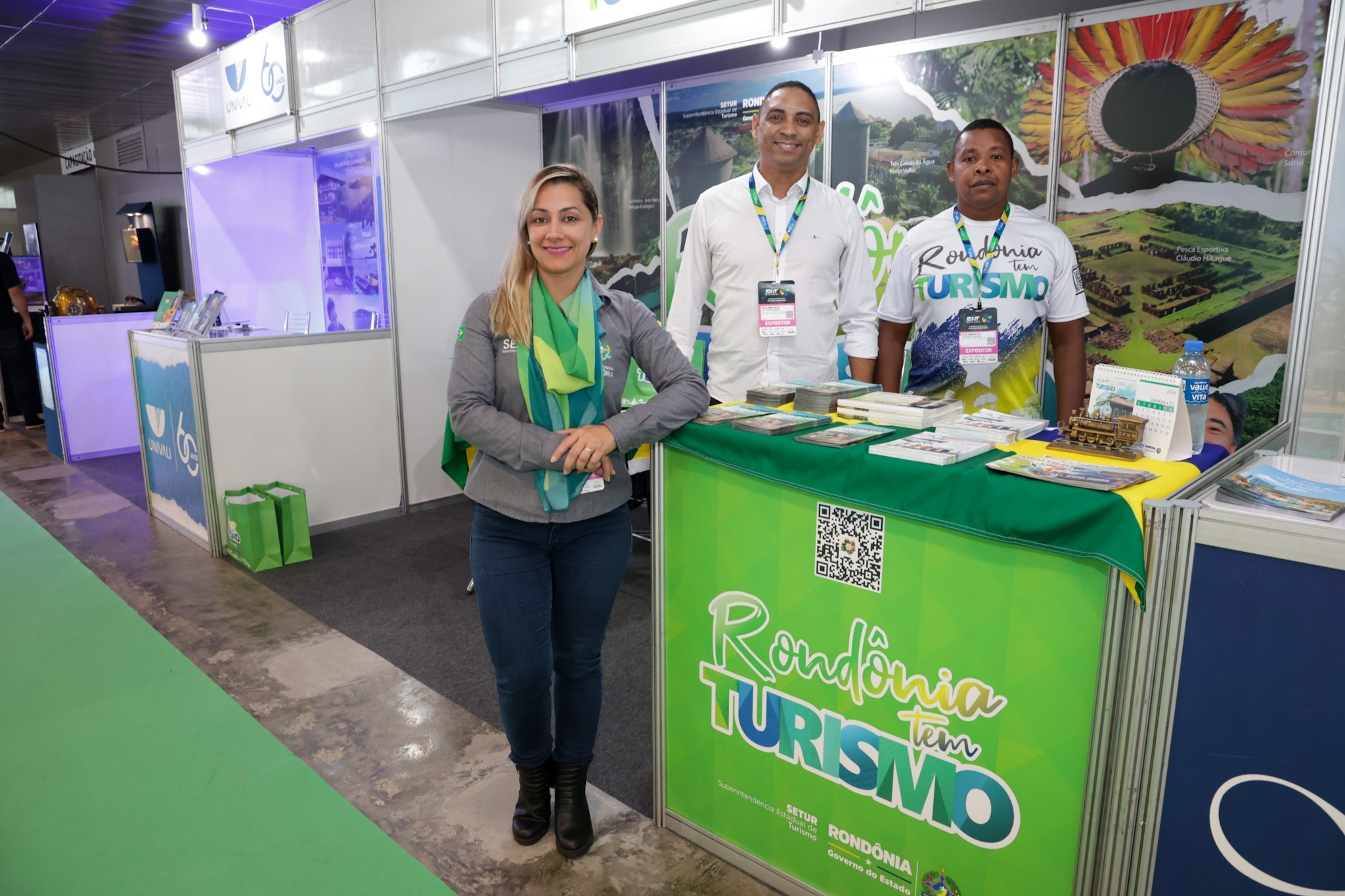 Gisele Machado, Gilvan Pereira e Ulisses Guedes, da Setur Rondônia Gisele Machado, Gilvan Pereira e Ulisses Guedes, da Setur Rondônia