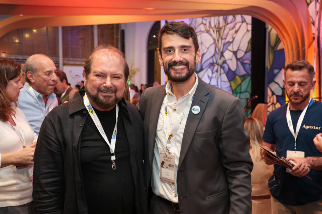 Guilherme Paulus, da CVC Corp, e Bruno Wendling, presidente da Fundtur-MS