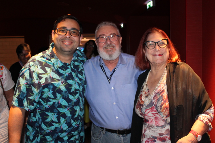 Hugo Ota, da Replay Turismo com Cesar Santos e Luzia Prado, da Snowball