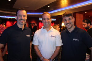 Eduardo Mariani, Adrian Ursilli e Ignacio Palacios, da MSC Cruzeiros 