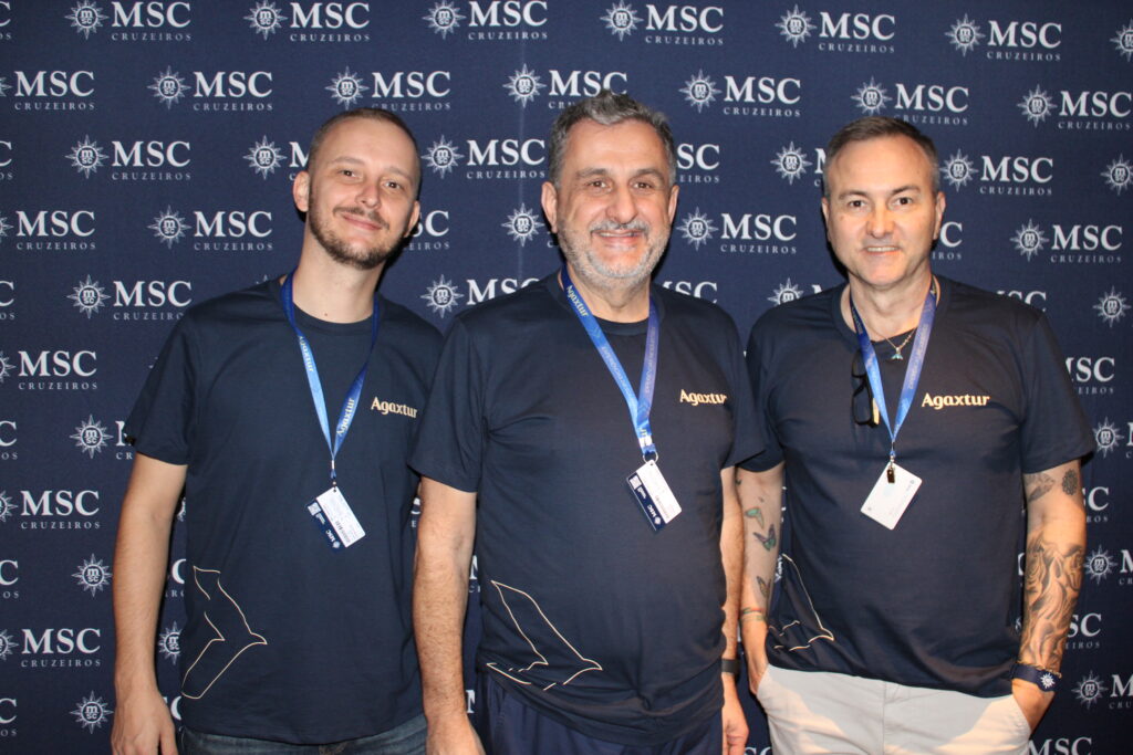 Gustavo Solsi, Claiton Armelin e Cesar Souza, da Agaxtur