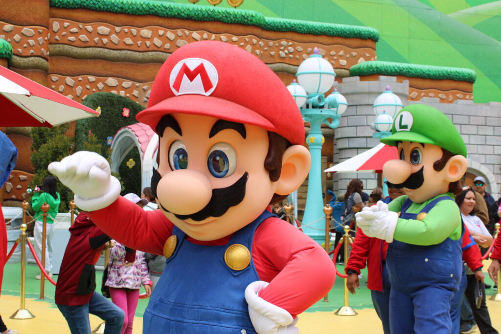 Mario e Luigi apareceram para fotos