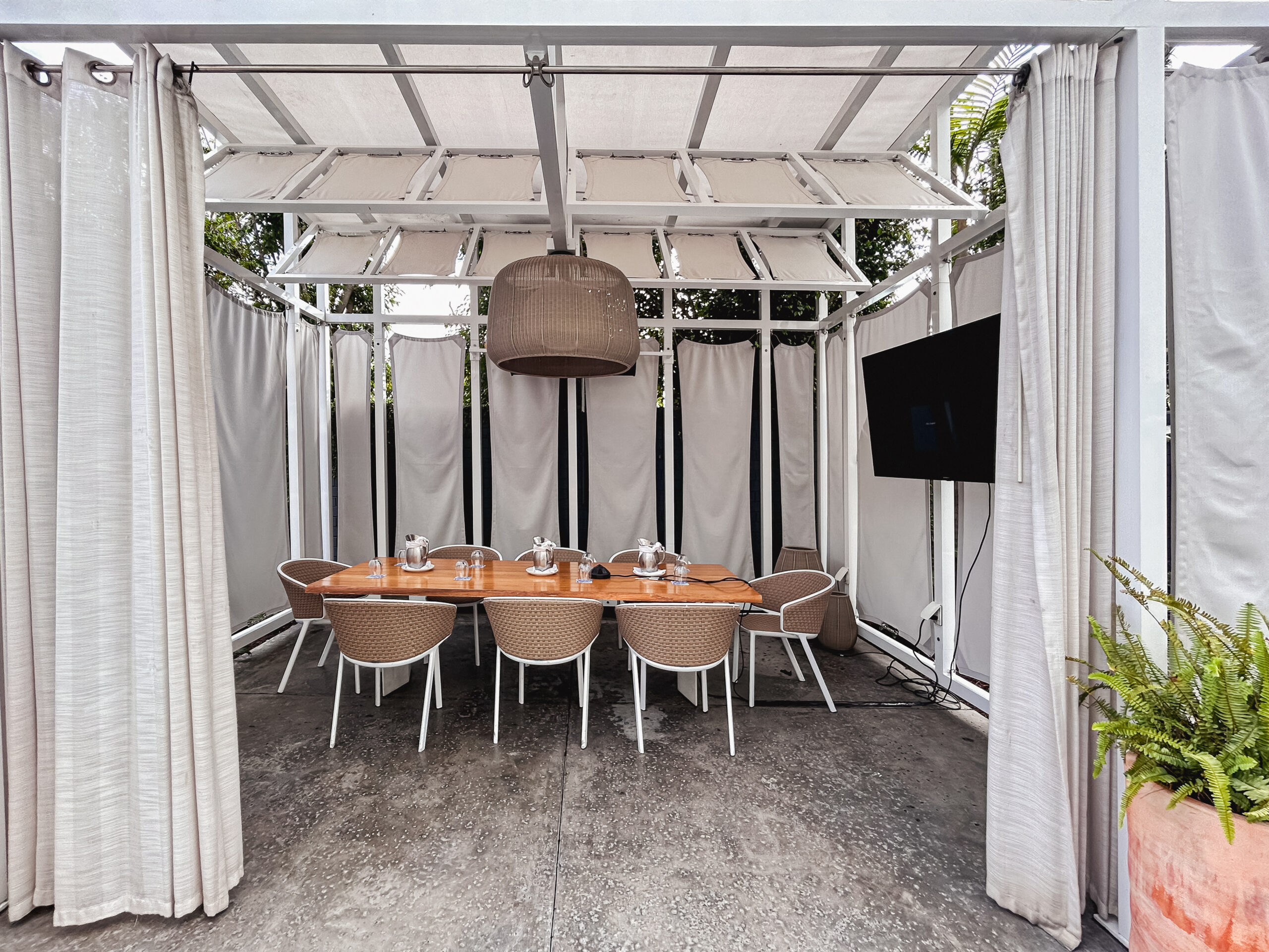 Cabana no Hotel Viceroy em Santa Monica Cabana no Hotel Viceroy em Santa Monica