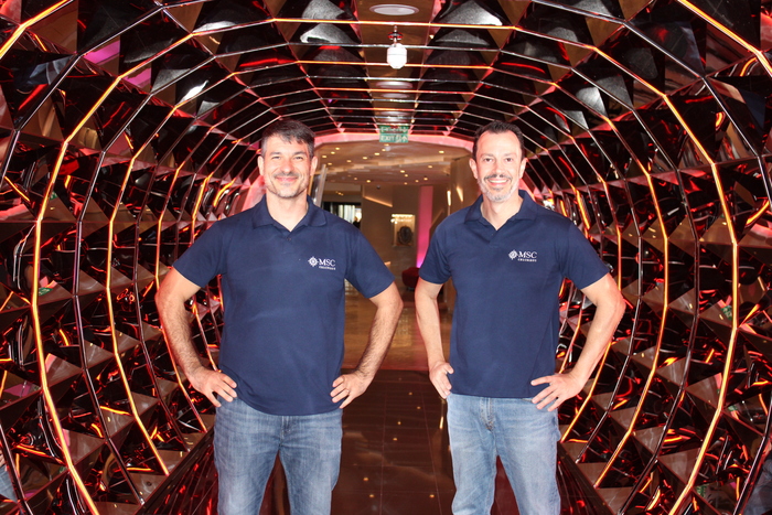 Ignacio Palacios e Eduardo Mariani, da MSC Ignacio Palacios e Eduardo Mariani, da MSC