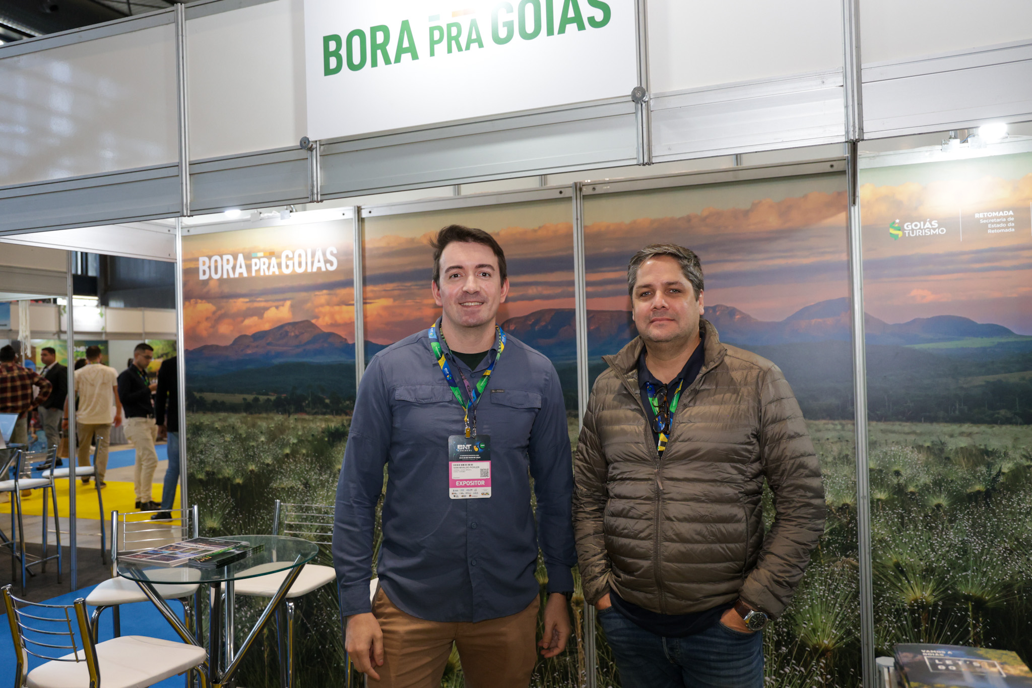 Ivan Pickler e Gustavo Faria, da Goiás Turismo Ivan Pickler e Gustavo Faria, da Goiás Turismo