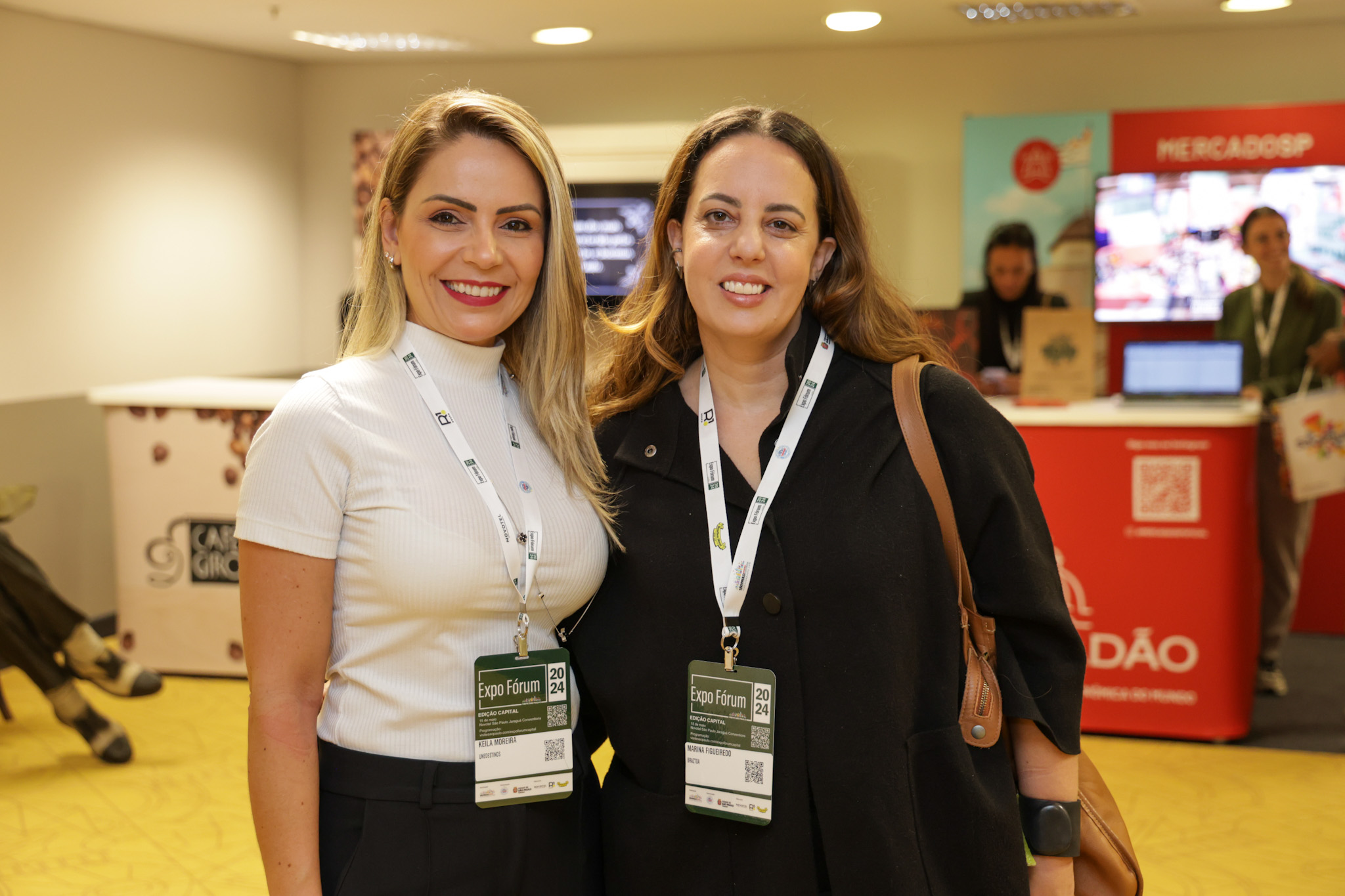 Keila Koreira, do Unedestinos, e Marina Figueiredo, da Braztoa Keila Koreira, do Unedestinos, e Marina Figueiredo, da Braztoa