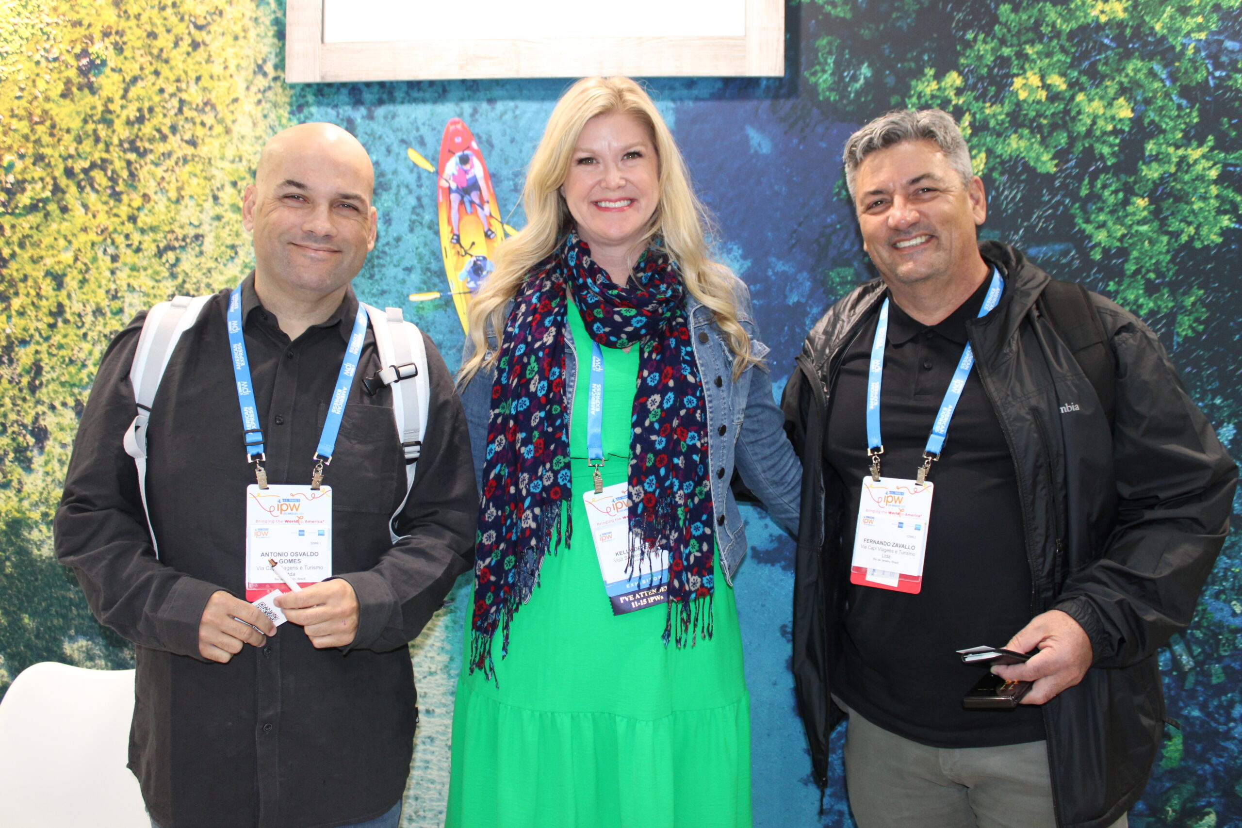 Kelly Defebo, do Visit Sarasota, com Antonio Gomes e Fernando Zavallo, da Via Capi Kelly Defebo, do Visit Sarasota, com Antonio Gomes e Fernando Zavallo, da Via Capi