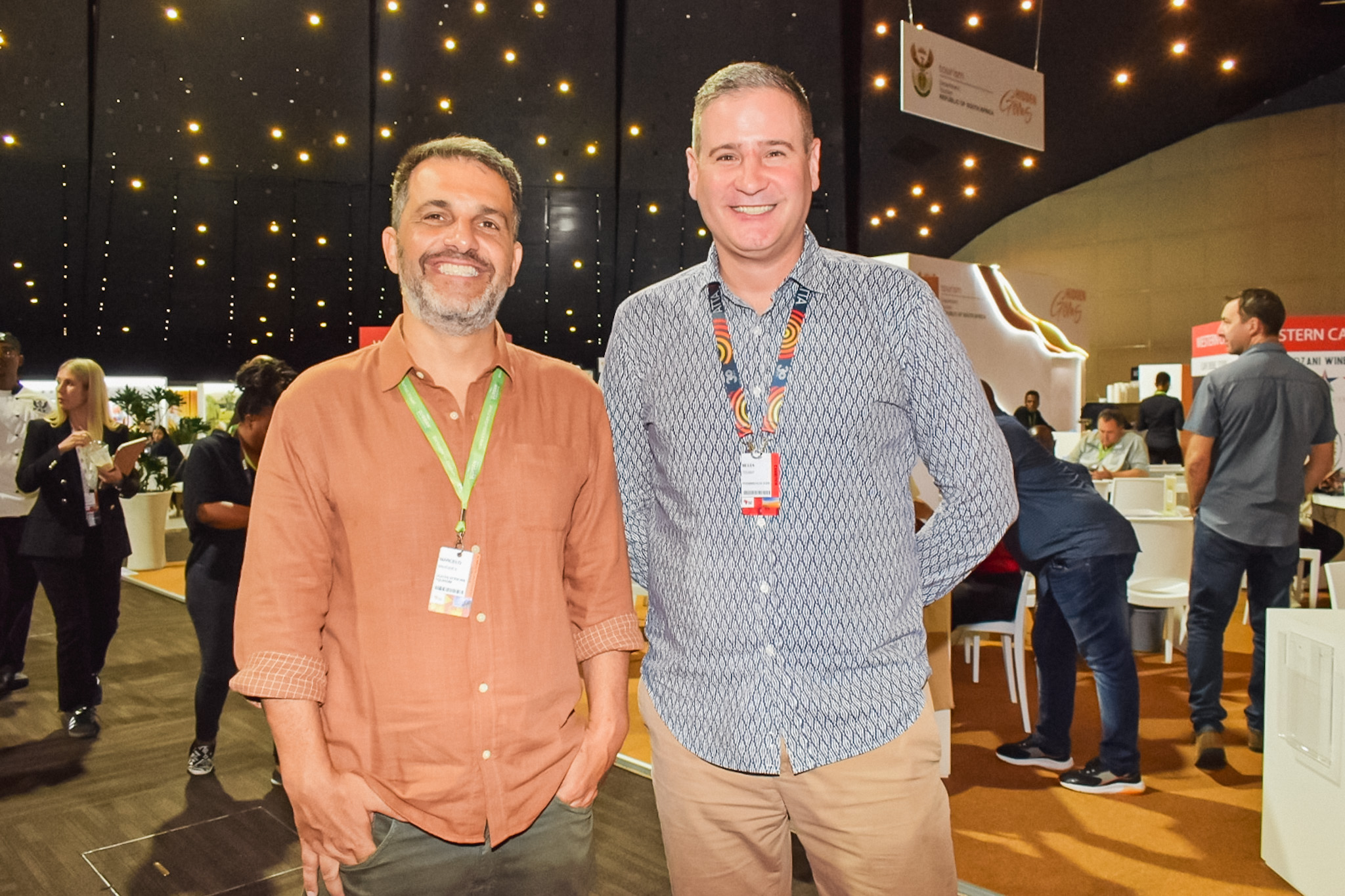Marcelo Marques, do Turismo da África do Sul e Neilen Tolmay, do Steenberg Hotel & SPA Marcelo Marques, do Turismo da África do Sul e Neilen Tolmay, do Steenberg Hotel & SPA