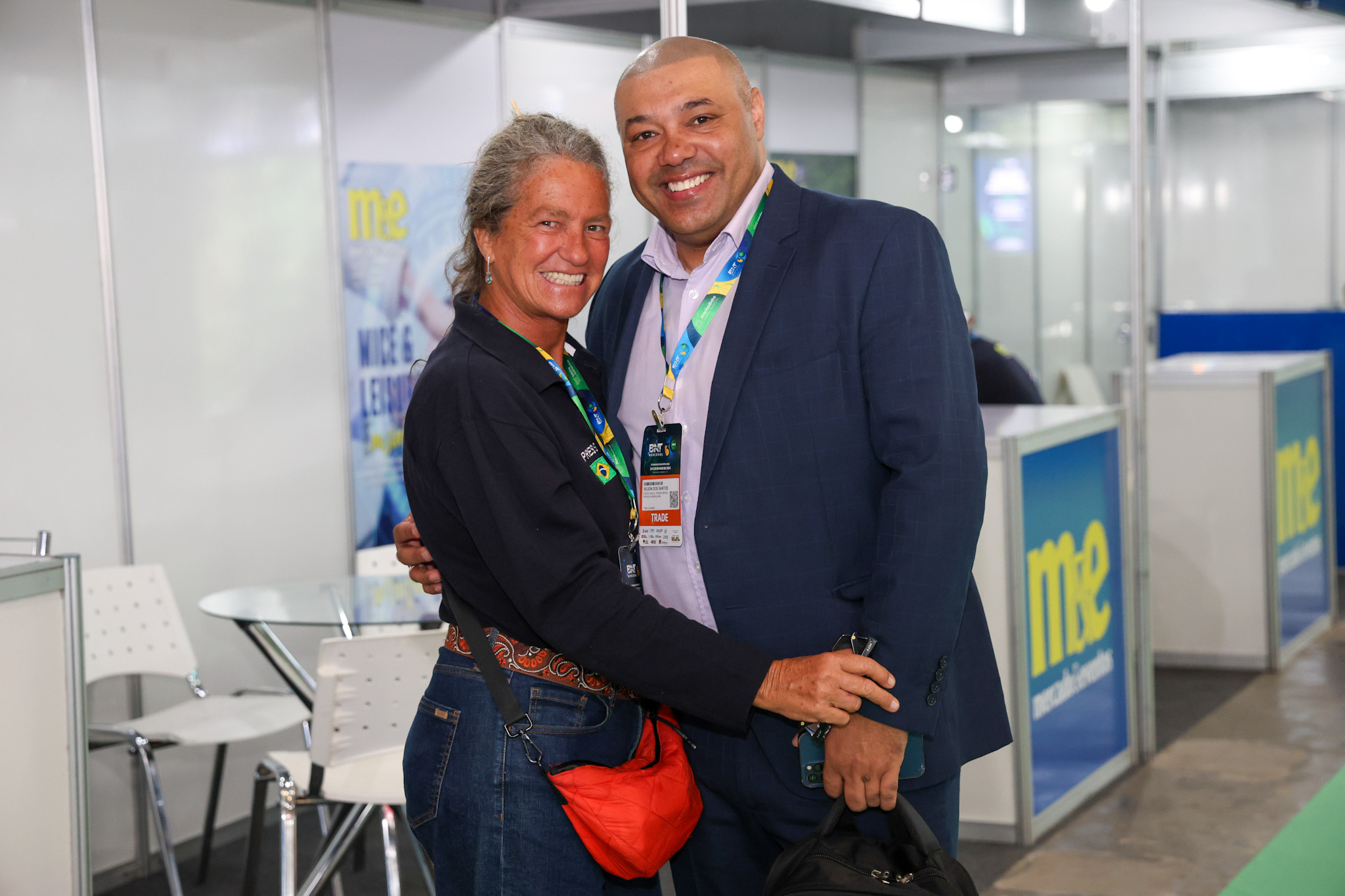 Mari Masgrau, do M&E, e Vilson dos Santos, da Churrascaria Rafain Show Mari Masgrau, do M&E, e Vilson dos Santos, da Churrascaria Rafain Show