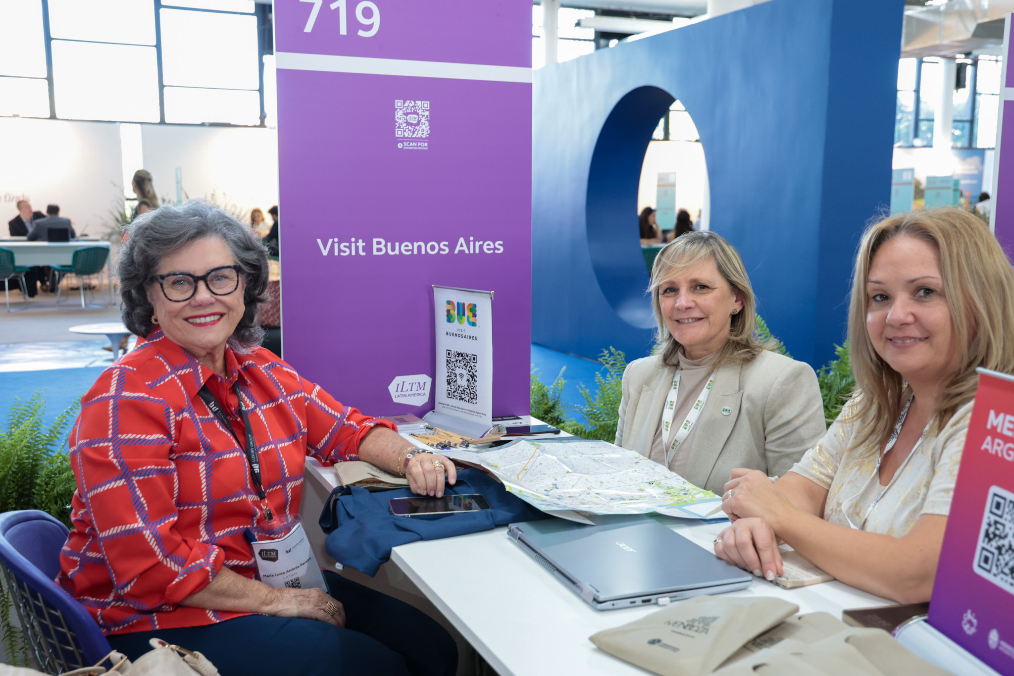 Maria Luiza Andréa, da L.A Tours, Maria Laura e Silvia Cristina, do Visit Buenos Aires Maria Luiza Andréa, da L.A Tours, Maria Laura e Silvia Cristina, do Visit Buenos Aires
