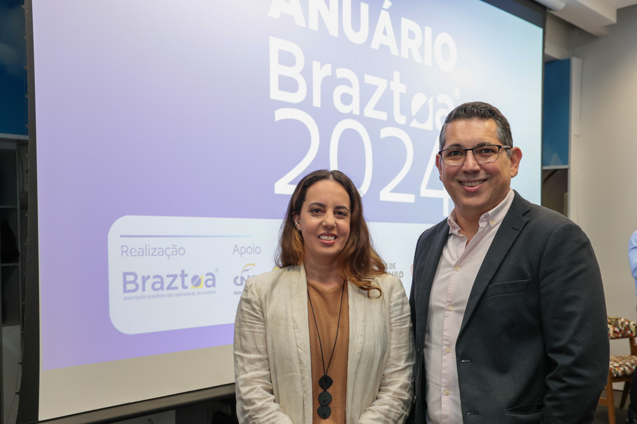 Marina Figueiredo, presidente executiva da Braztoa e Fabiano Camargo, presidente do conselho da Braztoa
