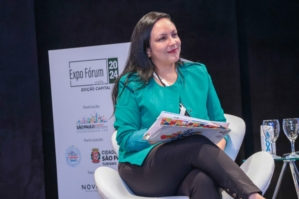 Milena Freire, da Minor Hotels, moderou o painel sobre o empoderamento feminino