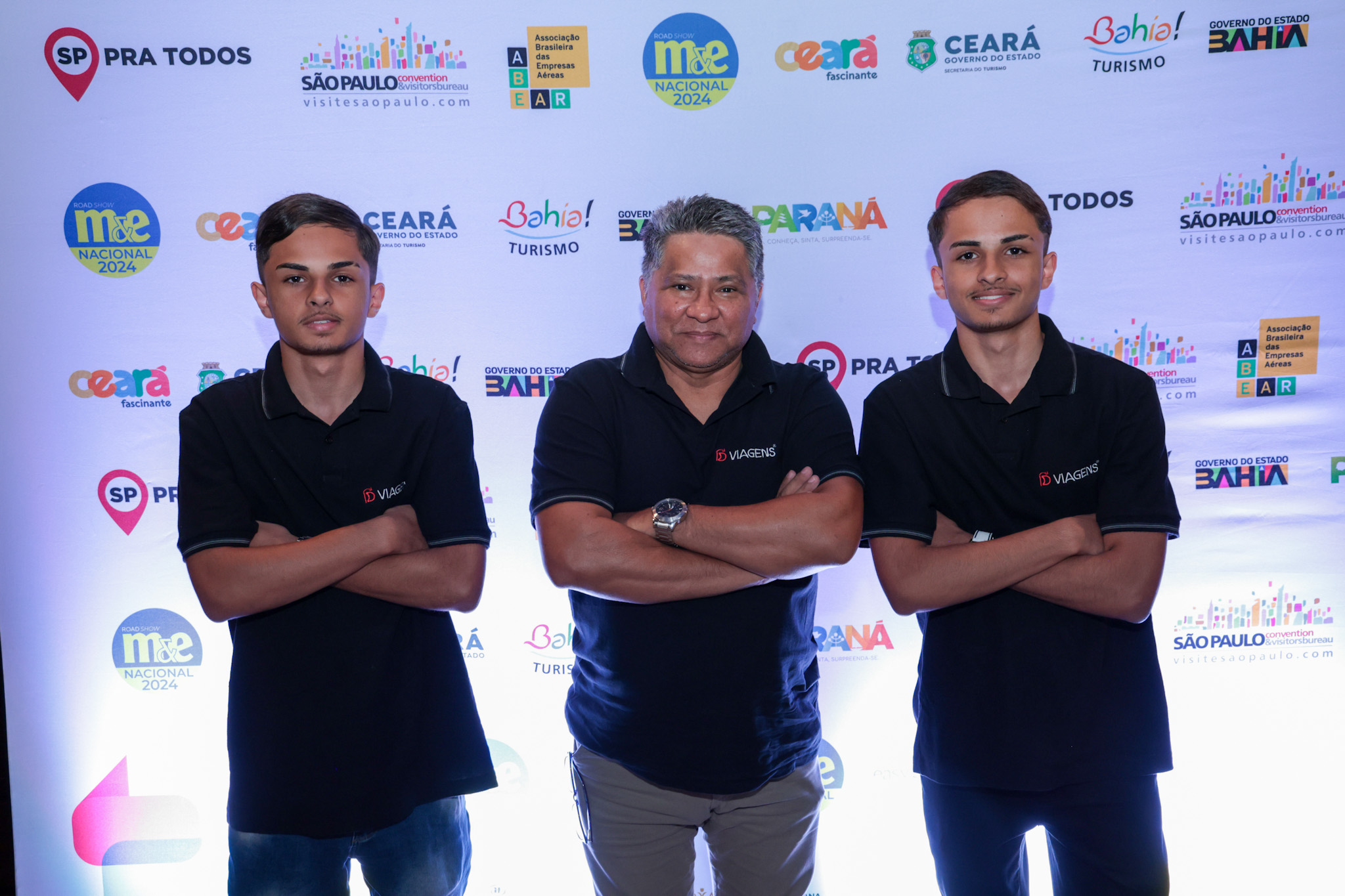 Nicolas Imael, Ideilson Pereira e Marcos Vinícius, da ID viagens