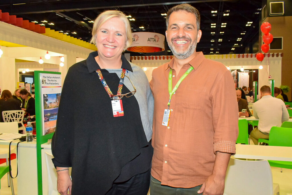 Nicole Tunmer, do Liz McGrath Collection e Marcelo Marques, do Turismo da África do Sul