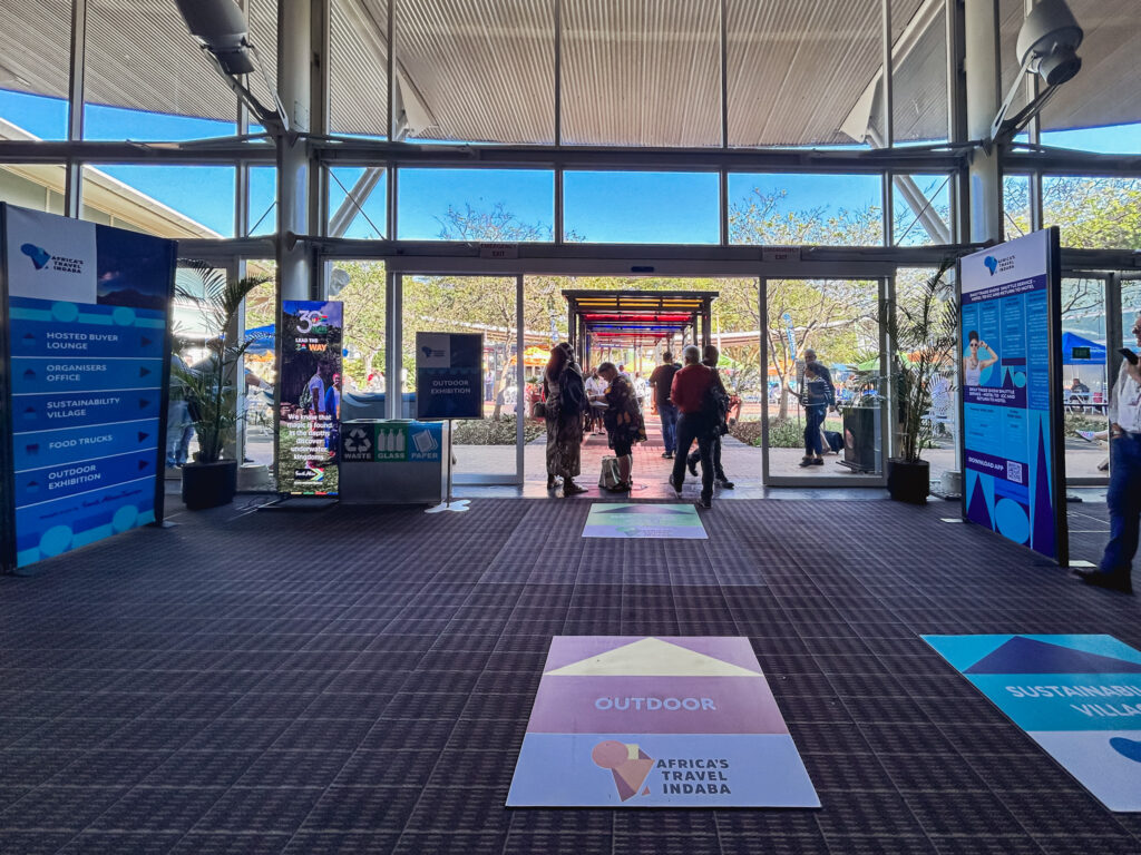 No ICC, a Africa’s Travel Indaba possui dois pavilhões conectados por uma área externa
