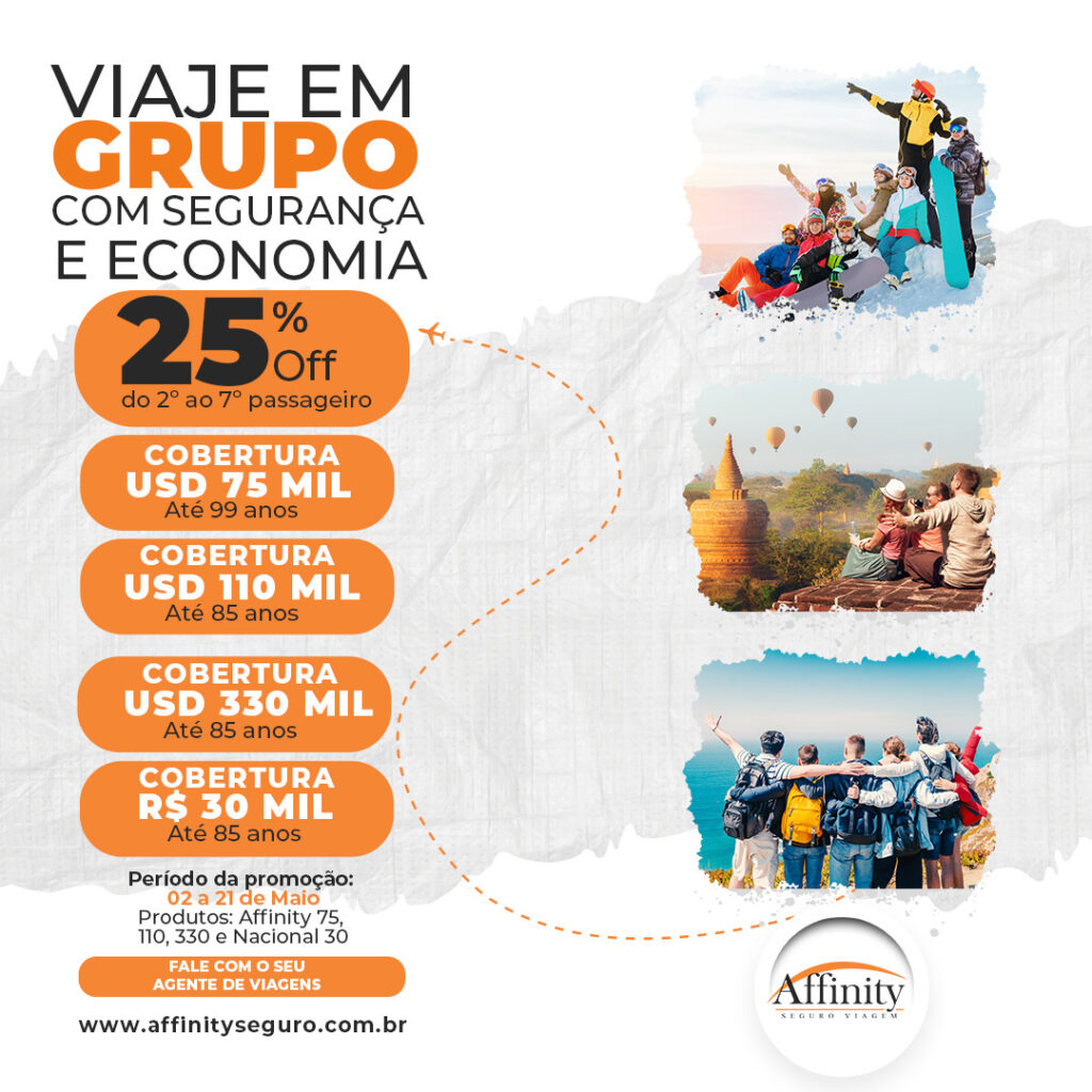 Nova campanha do Affinity focada em grupos Affinity lança promoção de 25% off para emissões de grupos