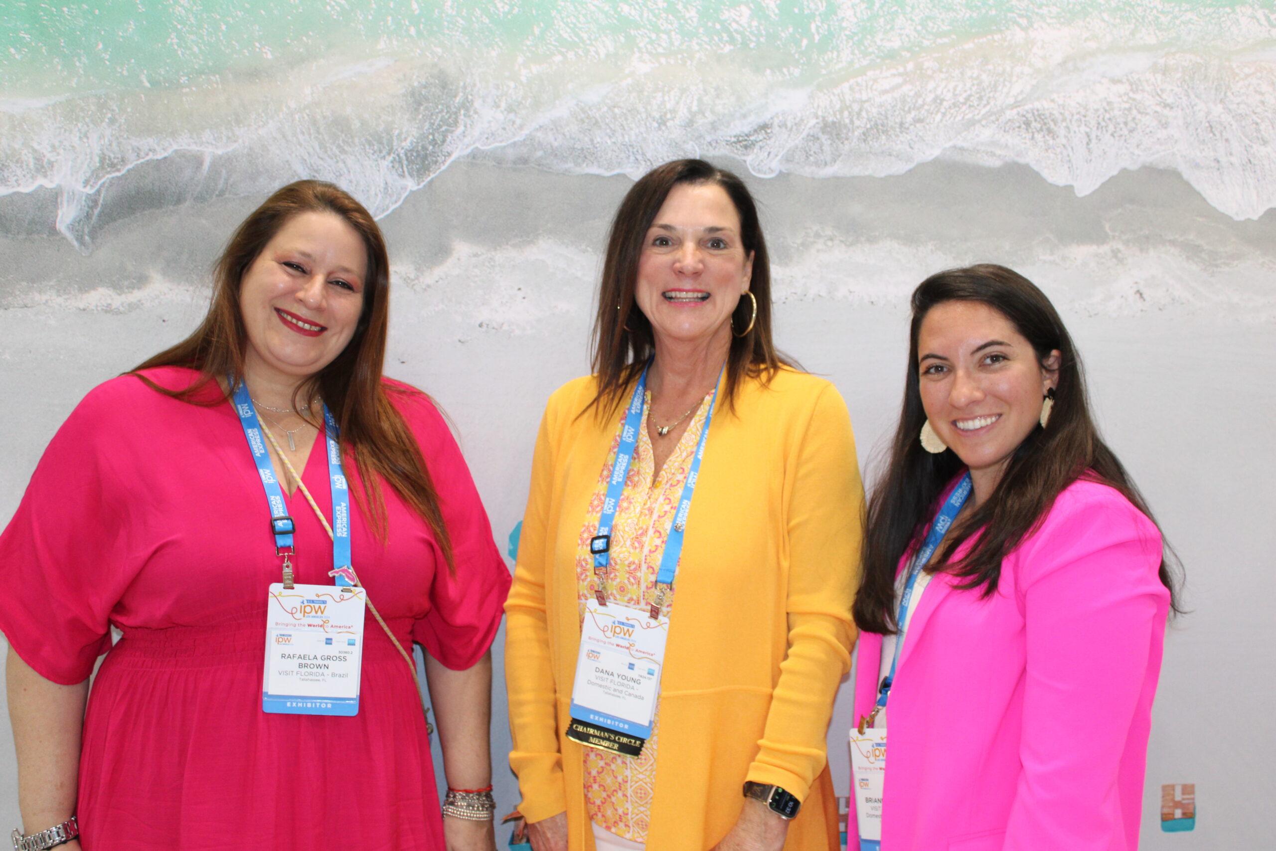 Rafaela Gross Brown, Dana Young e Brianna Green, do Visit Florida