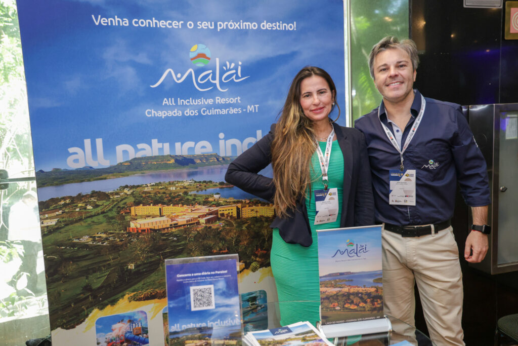 Renata Costard e Rafael Sacomani, do Malai Manso Resort