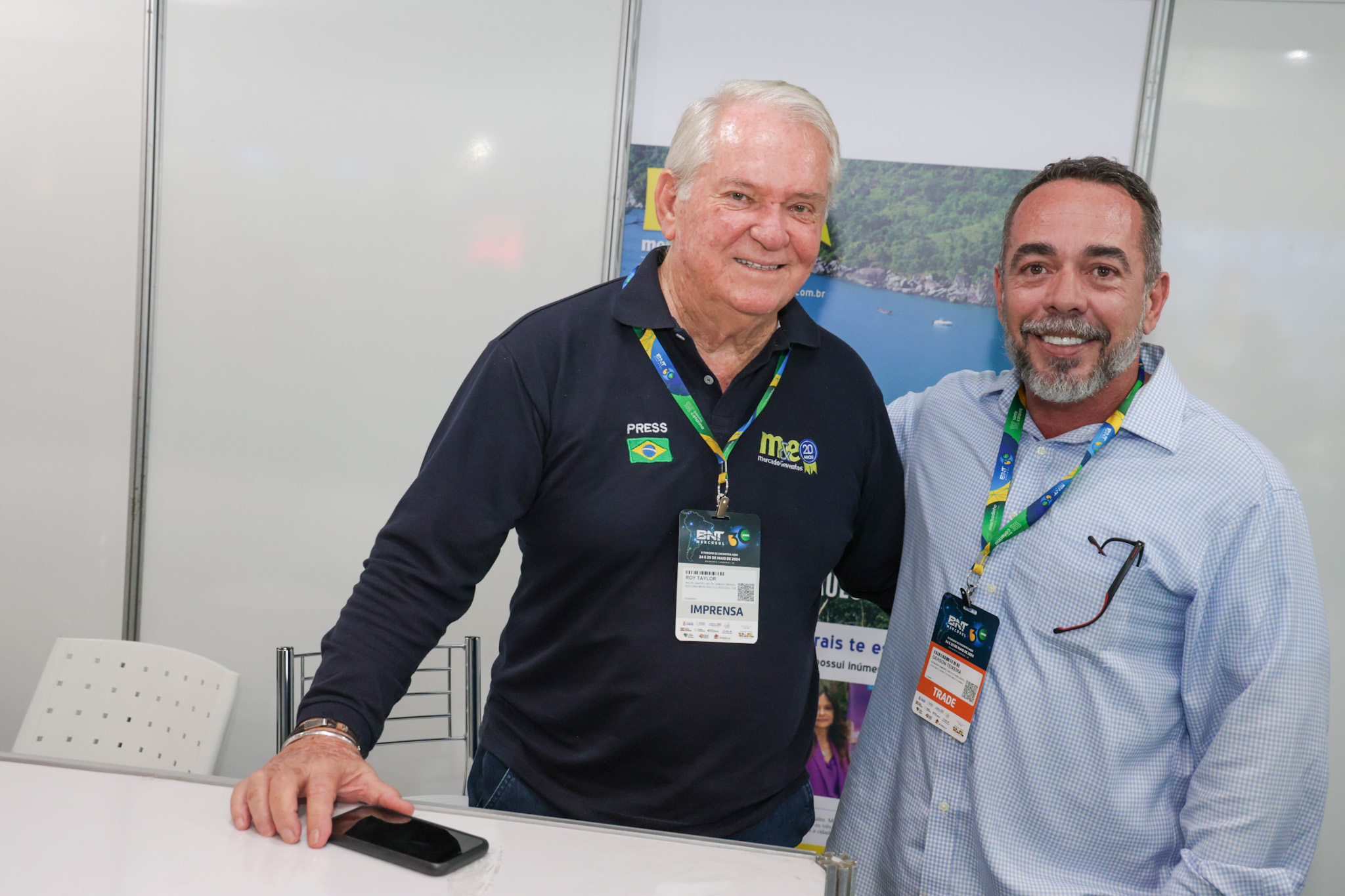 Roy Taylor, do M&E, e Gerson Teixeira Roy Taylor, do M&E, e Gerson Teixeira