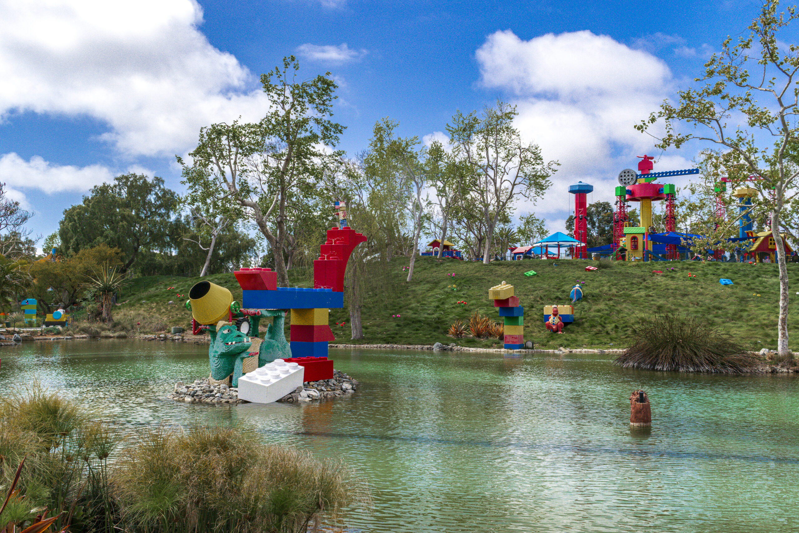 Decoração do lago toda feita em Lego Decoração do lago toda feita em Lego