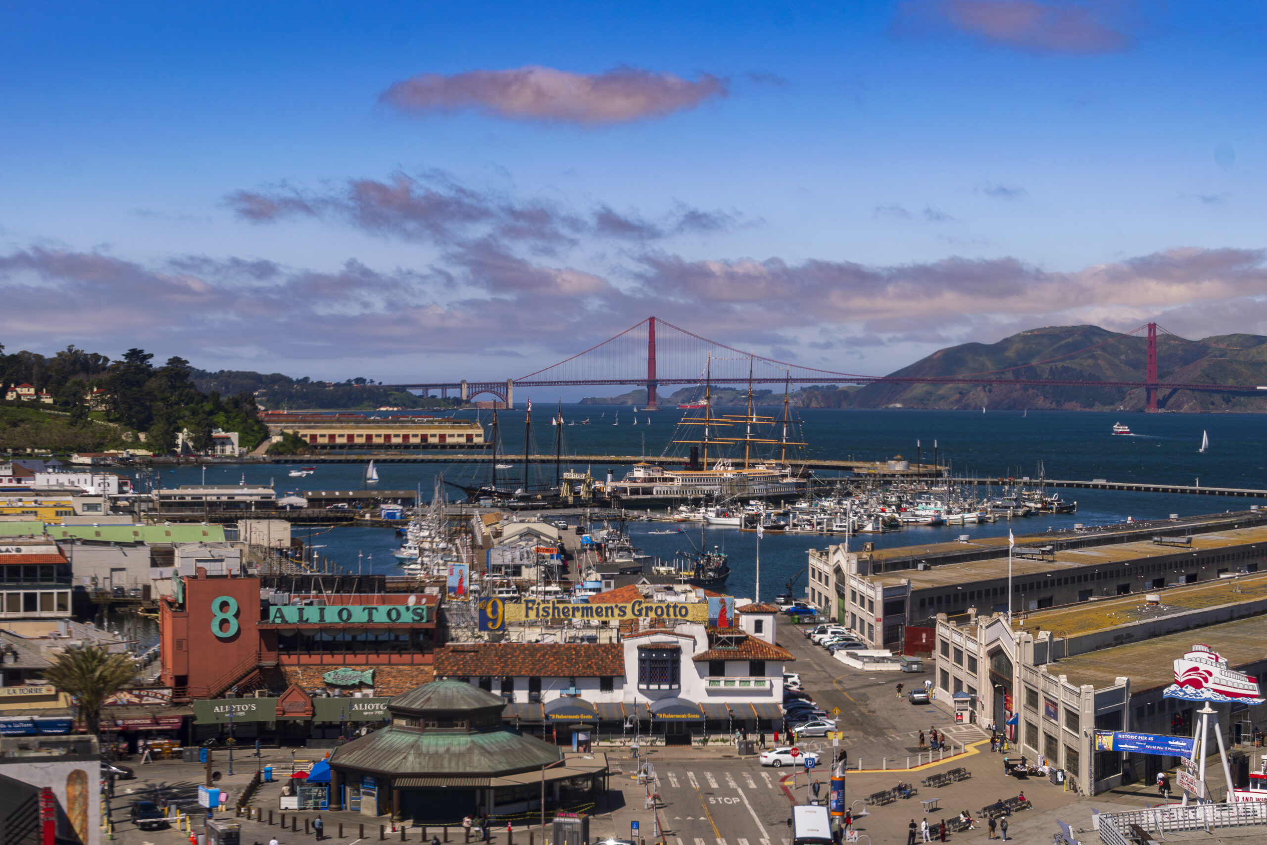 Fim de tarde em Fisherman's Wharf Fim de tarde em Fisherman's Wharf