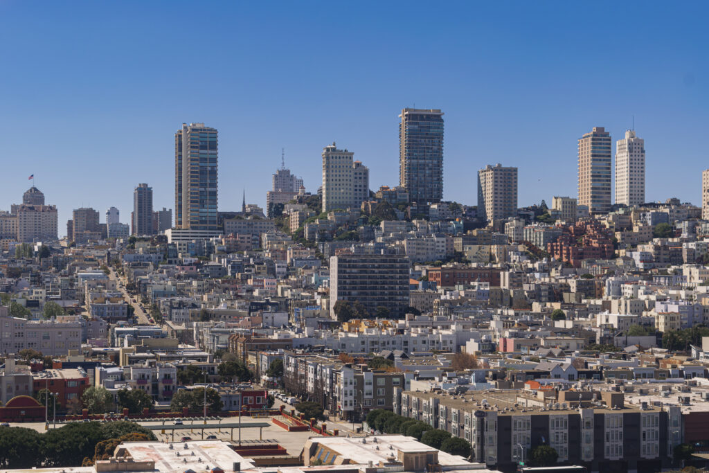 Vista para a cidade de San Francisco a partir da Skystar