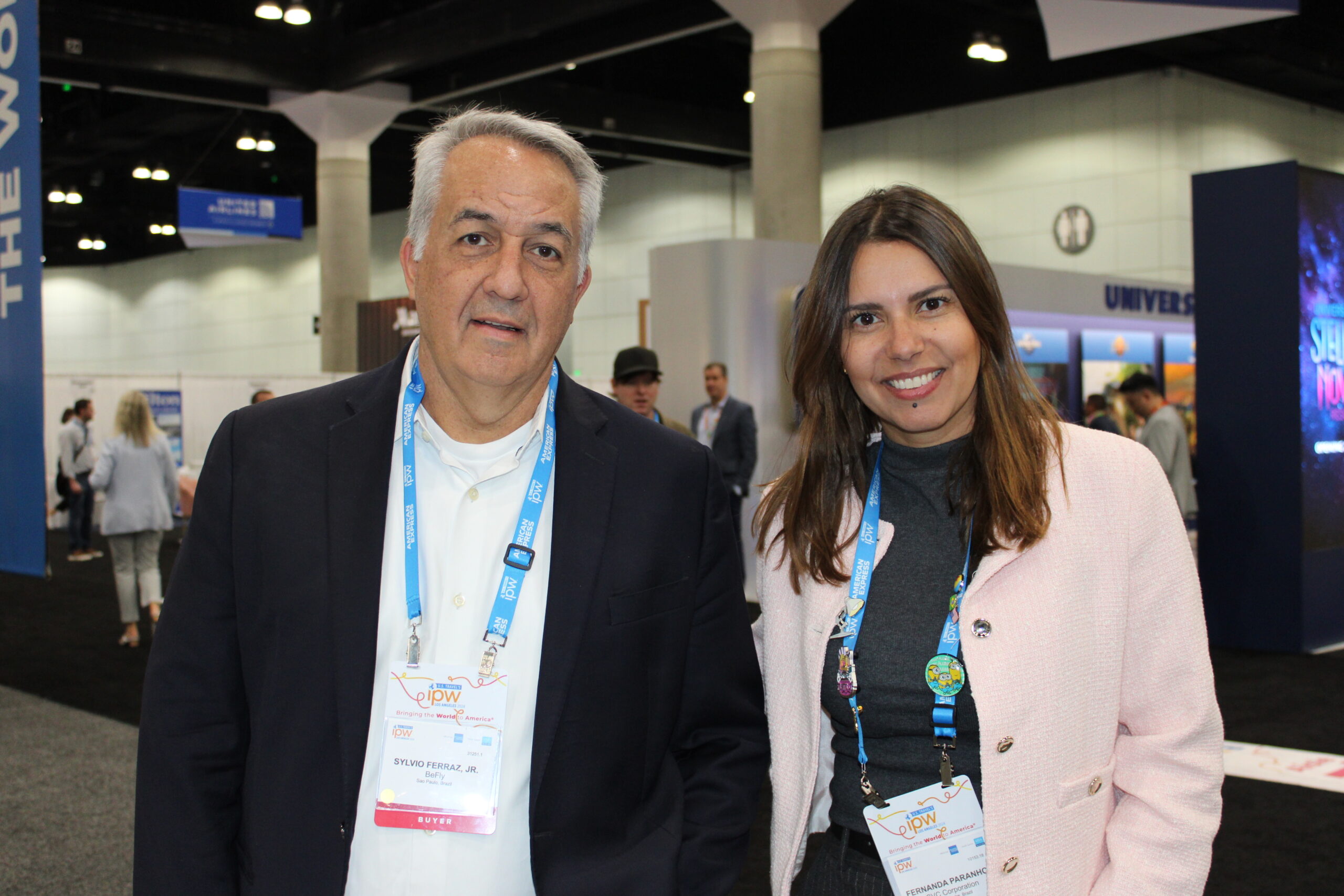 Sylvio Ferraz, da BeFly, e Fernanda Paranhos, da CVC Sylvio Ferraz, da BeFly, e Fernanda Paranhos, da CVC