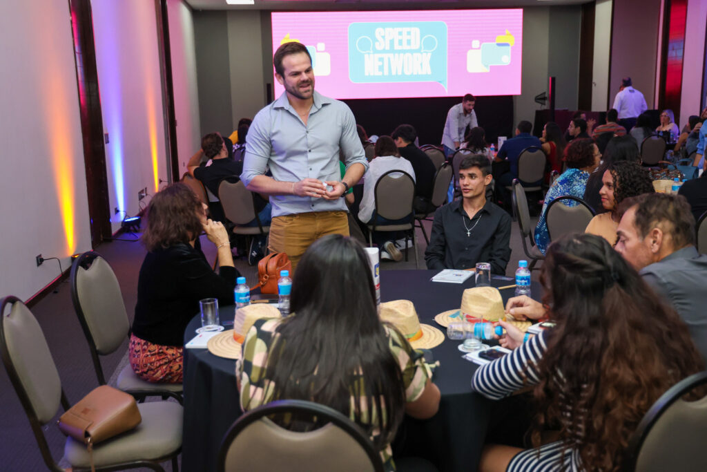 Thiago Marques da Setur CE durante Roadshow ME durante o Speed Network O que esperar do Roadshow M&E Nacional 2025?