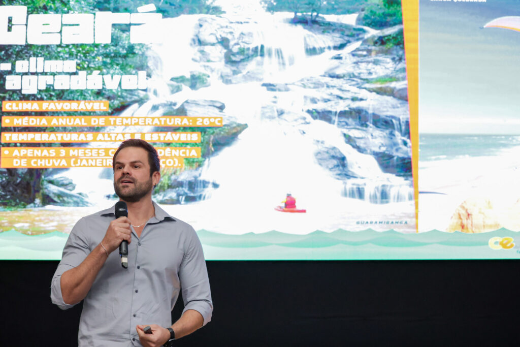 Thiago Marques, da Setur-CE durante Roadshow M&E etapa Brasília