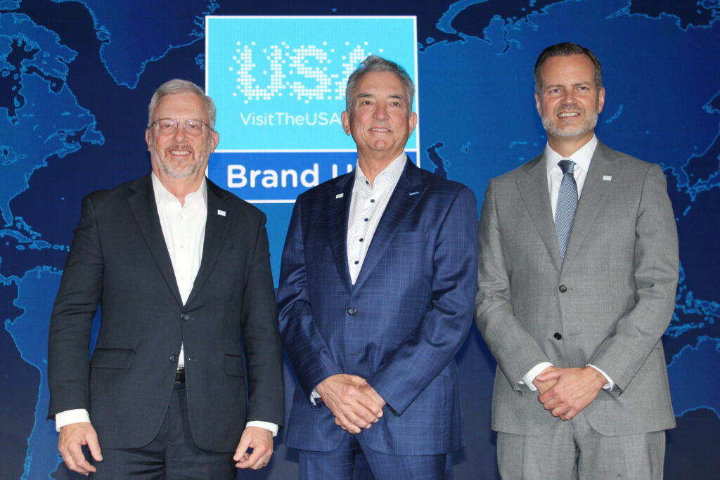 Todd Davidson Chris Thompson e Fred Nixon Futuro CEO do Brand USA, Fred Dixon reforça sua trajetória e celebra novo cargo