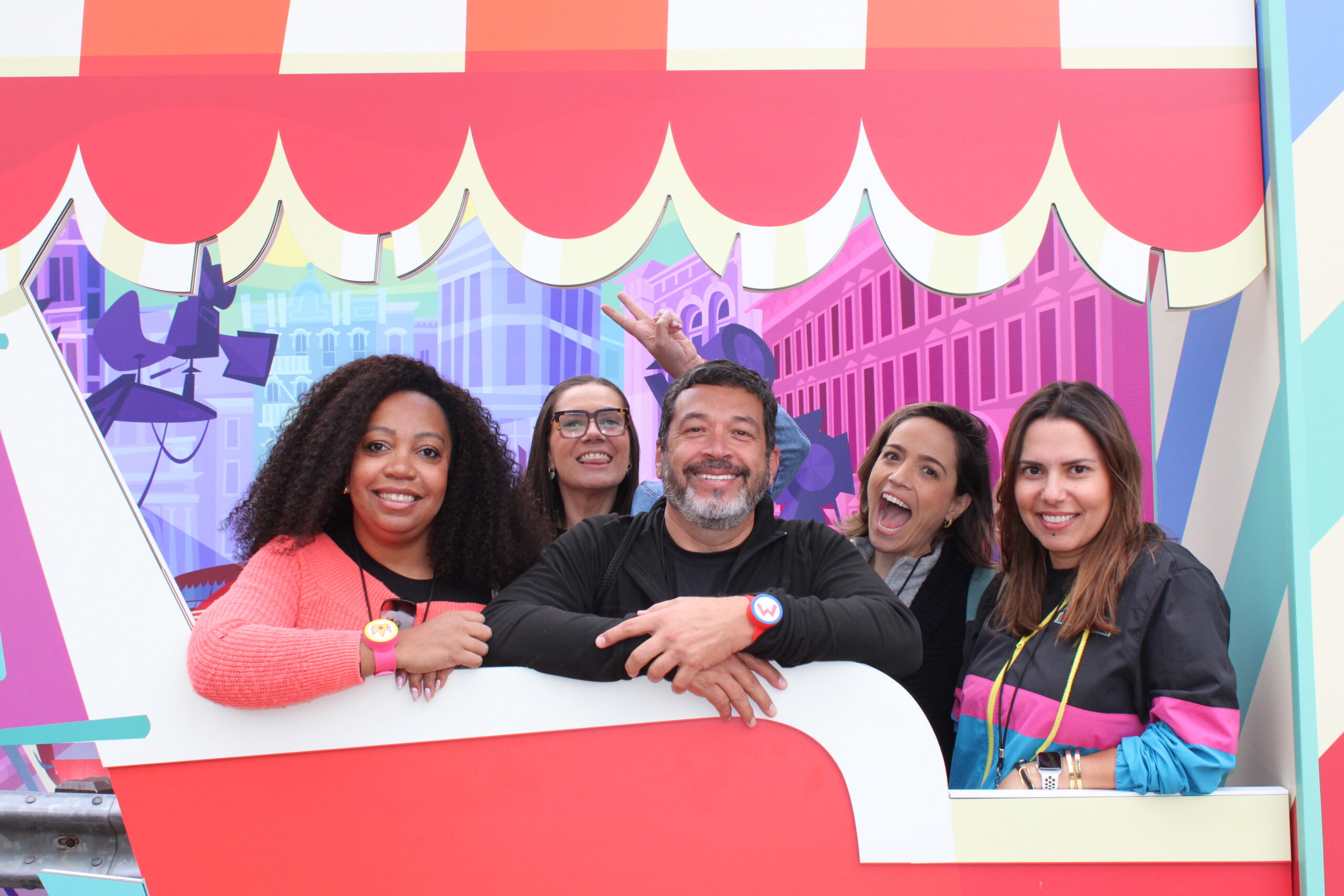 Vilmara Souza, da Agaxtur, Giovanna Paulineli e Jorge Souza, da Orinter, Mariana Hecksher, da Interep, e Fernanda Paranhos, da CVC Corp Vilmara Souza, da Agaxtur, Giovanna Paulineli e Jorge Souza, da Orinter, Mariana Hecksher, da Interep, e Fernanda Paranhos, da CVC Corp