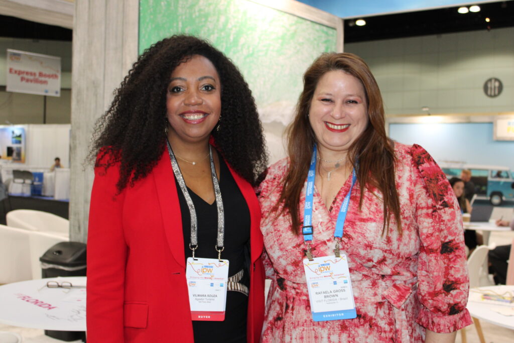 Vilmara Souza, da. BeFly, e Rafaela Gross Brown, do Visit Florida