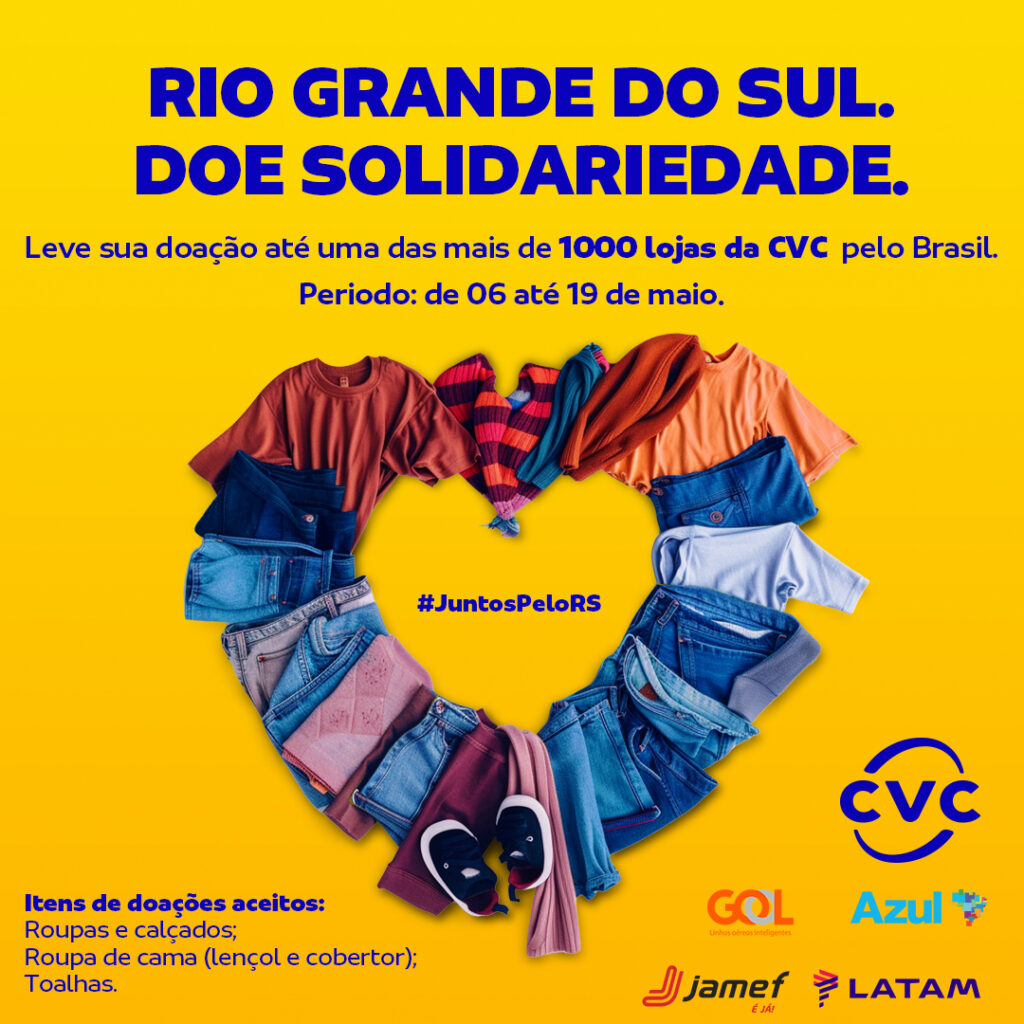 post CVC lança campanha de doações para ajuda solidária ao Rio Grande do Sul