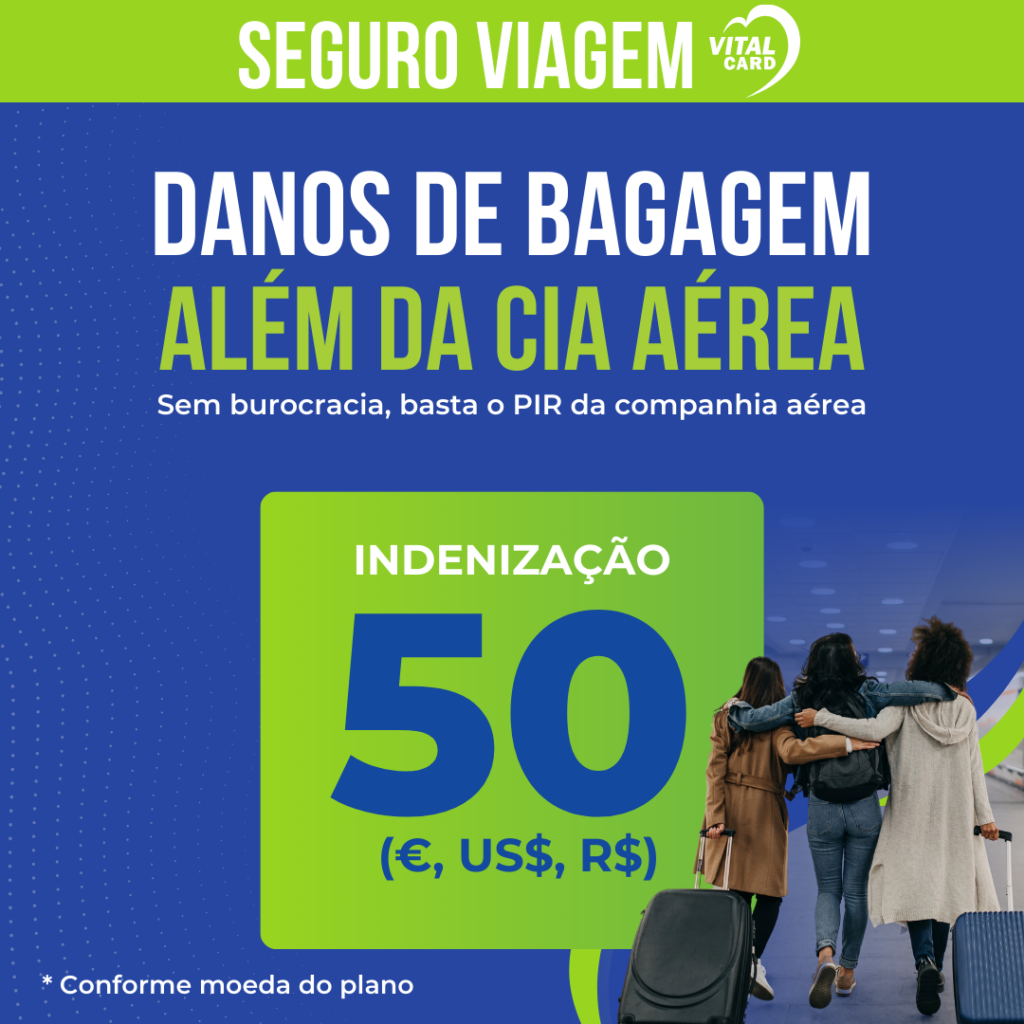 Vital Card vai pagar parte dos danos à bagagem despachada; entenda Vital Card vai pagar parte dos danos à bagagem despachada; entenda