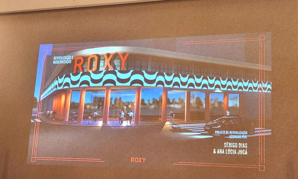 A nova fachada do Roxy até setembro