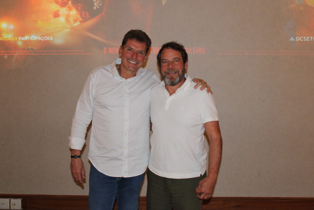 Alexandre Accioly, empresário e idealizador do Roxy Dinner Show, e Carlos Werneck , diretor Executivo do Visit Rio