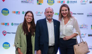 Ana Clemente e Luciane Leite, da Setur-SP com Toni Sando, do Visite São Paulo