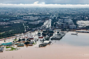 Área afetada por enchentes no Rio Grande do Sul (Ricardo Stuckert/PR)