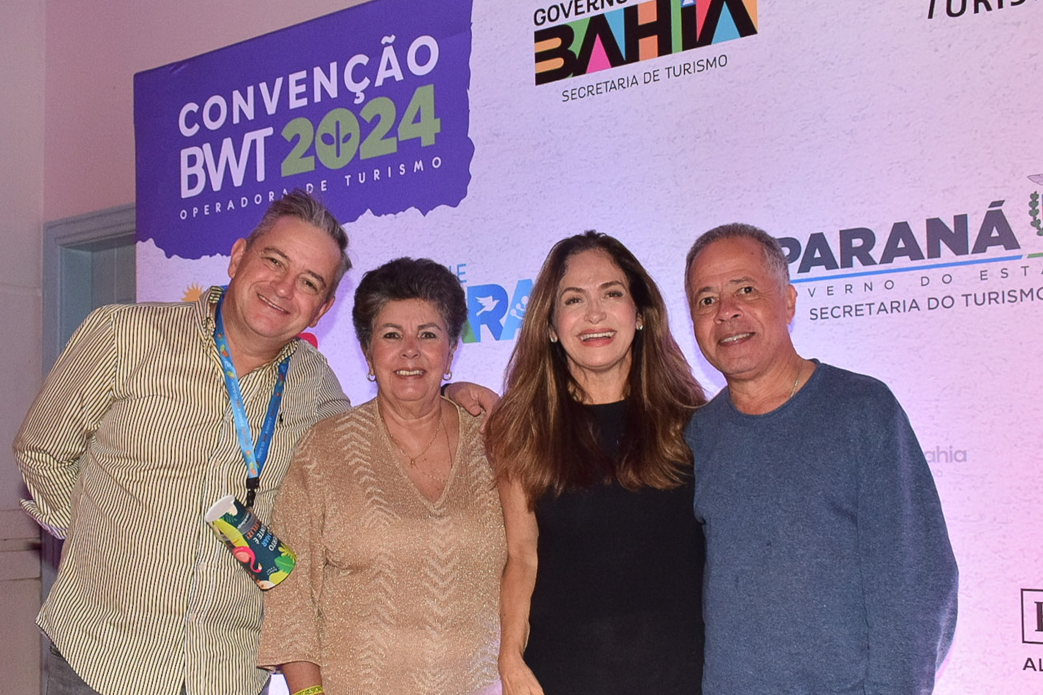Carlito Colombini, da CMC Viagens; Sonia Monteiro, da Payless Viagens Turismo; Marlene Bressan, da Vipsturismo; Robson Lima, da Segovia Viagens