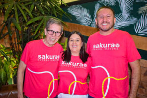 Cássio Oliveira, Vivi Siqueira e Wagner Chaves, da Sakura