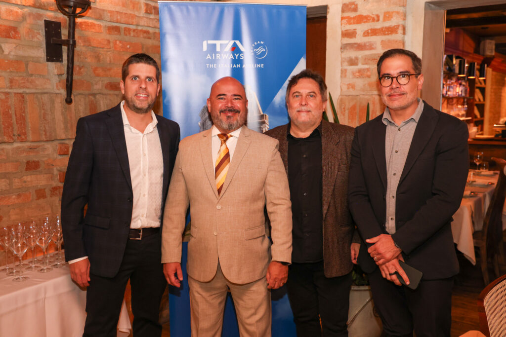 Daniel Castanho, da Ancoradouro, Murilo Cassino, da ITA, André Dentzien, da Skyteam, e Flávio Marques, da BeFly