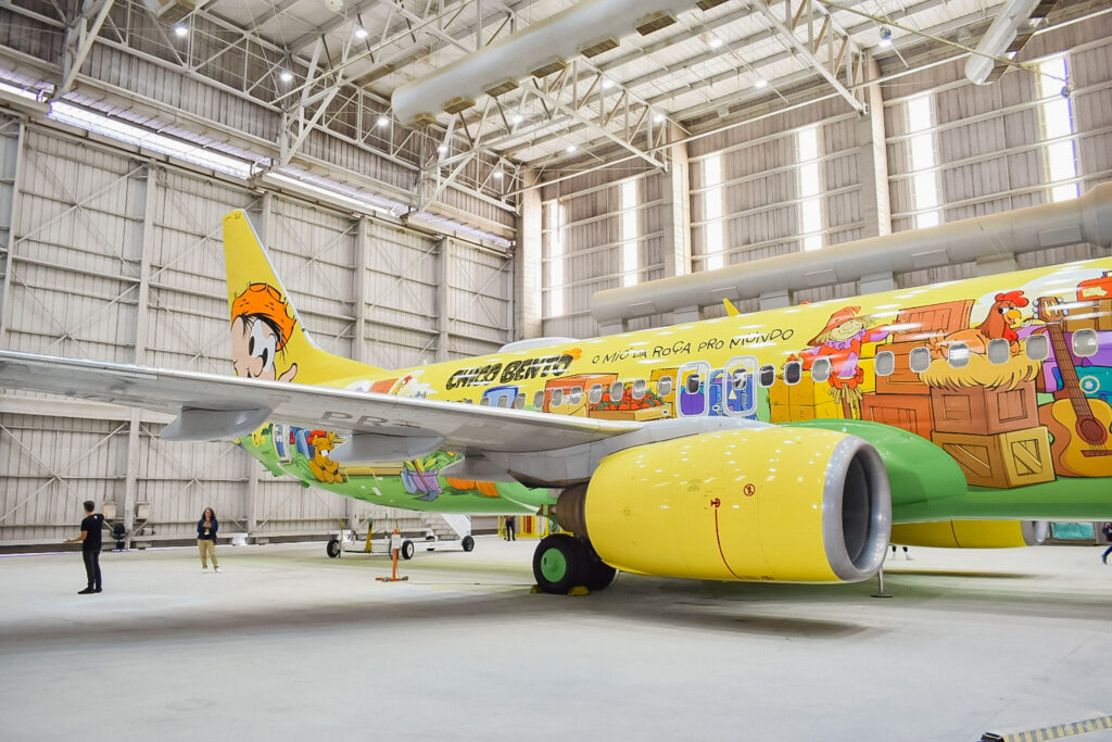 Detalhes da aeronave do Chico Bento