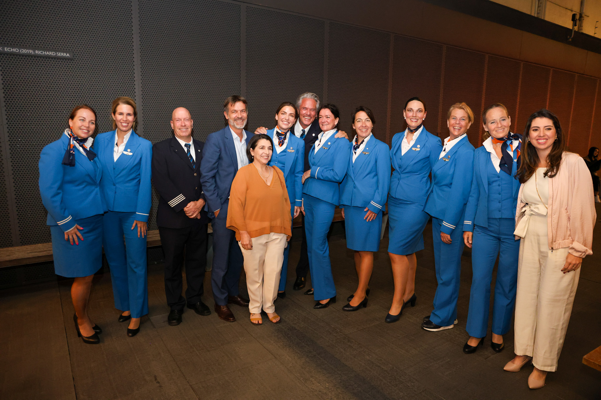 Equipe da Air France KLM com tripulantes