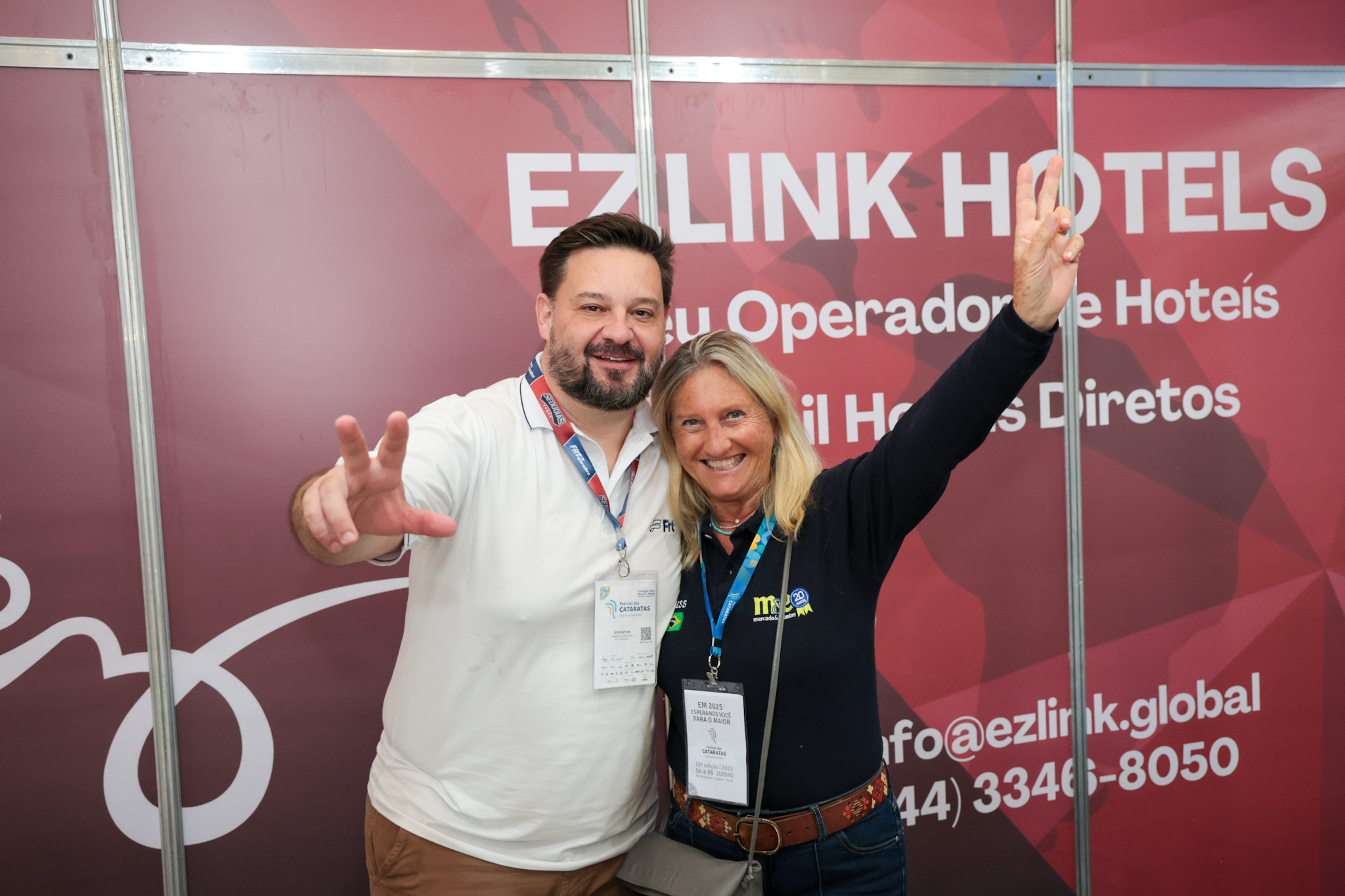 Fabrizio Cavallini, diretor Comercial da FRT Operadora, e Rosa Masgrau, do M&E Fabrizio Cavallini, diretor Comercial da FRT Operadora, e Rosa Masgrau, do M&E