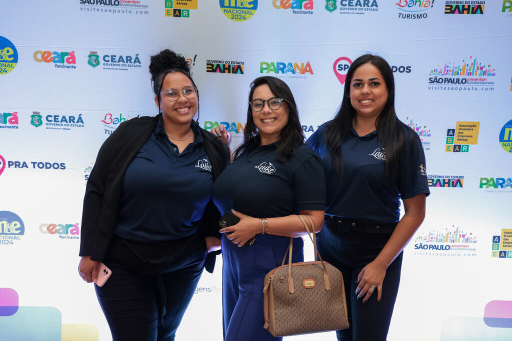 Gabriela Gois, Cintia Donato e Yanka Machado, da Laike Turismo