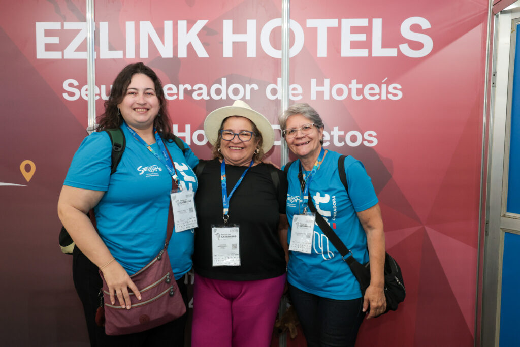 Gislaine Xavier, da Findout Brazil, Magali, da MT Viagens, e Mara Witzel, da Witzel Reis Turismo
