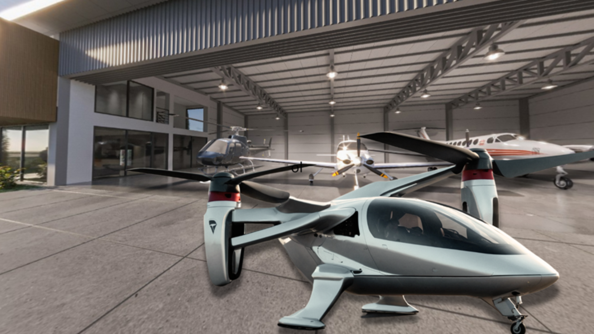 Condomínio Aeronáutico no Interior de São Paulo inicia projeto para vertiporto 1 Ilustracao de projeto de hangar taxiway Condominio Aeronautico Santos Dumont SNDD Condomínio Aeronáutico no Interior de São Paulo inicia projeto para vertiporto