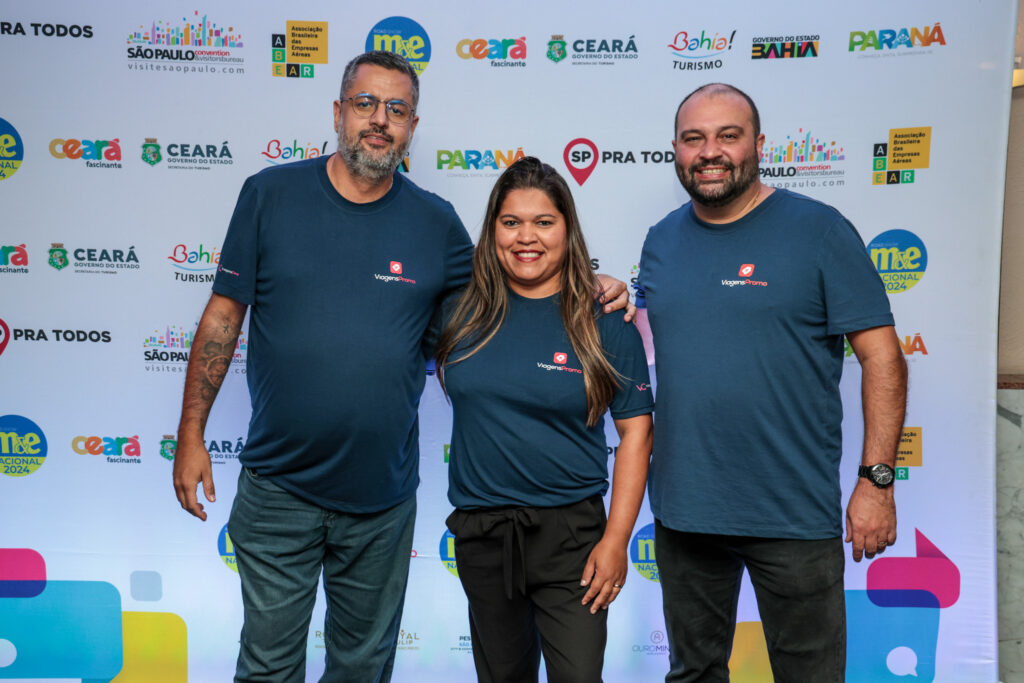 Kleber Moreira, Lucilene Chaves e Leandro Roberto, da ViagensPromo