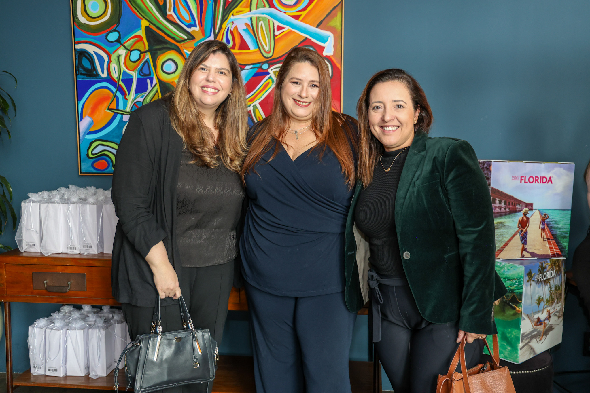 Mariana Azevedo e Adriana Fredericce, da Diversa e Rafaela Brown, do Visit Flórida Mariana Azevedo e Adriana Fredericce, da Diversa e Rafaela Brown, do Visit Flórida