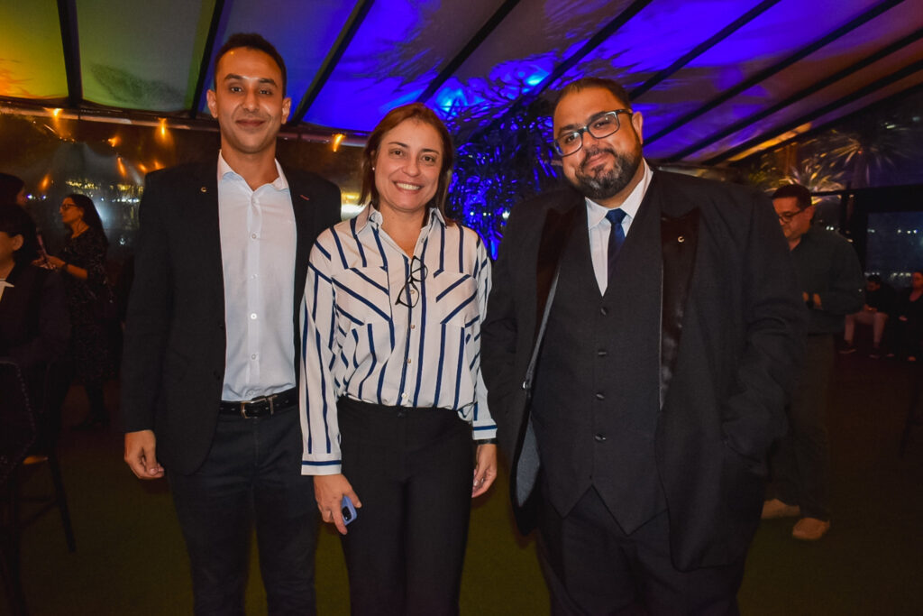 Mário Silva, da Costa Cruzeiros; Luciana Longo, da Avianca; e Douglas Barros, da Costa Cruzeiros